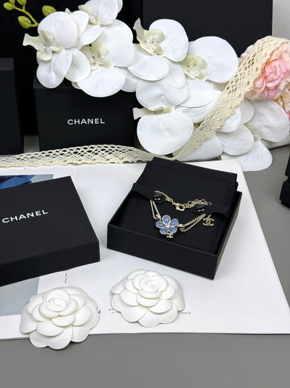 [⭐Luxery]VOLTE New Blue Floral Double-Layer Bracelet