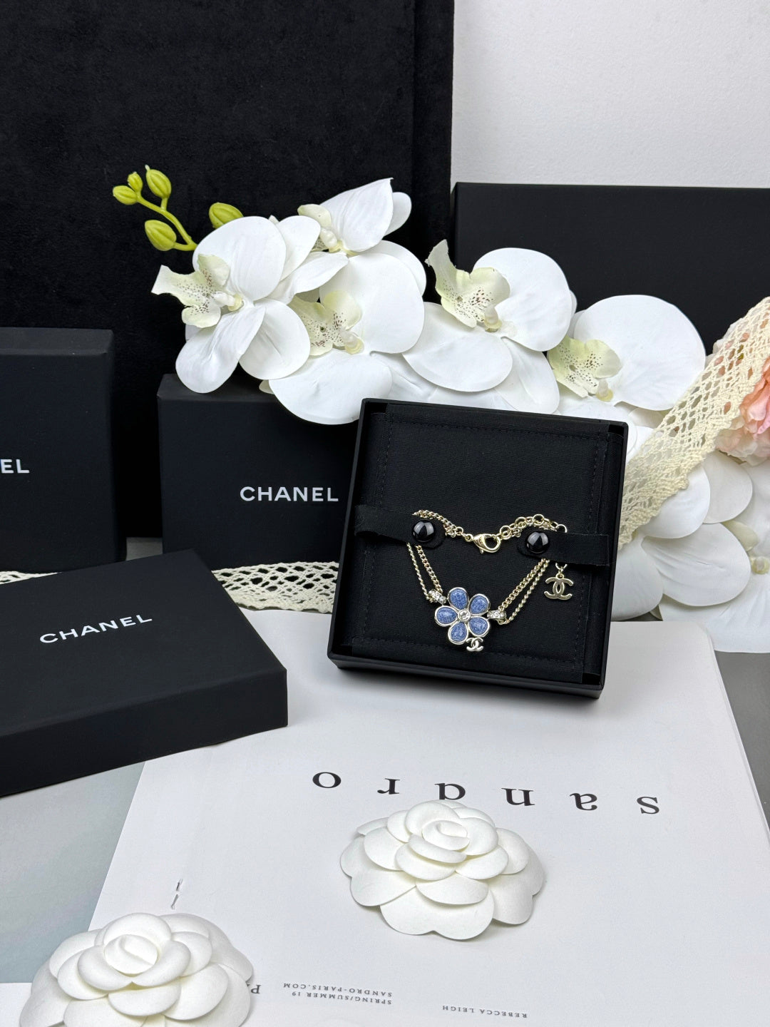 [⭐Luxery]VOLTE New Blue Floral Double-Layer Bracelet