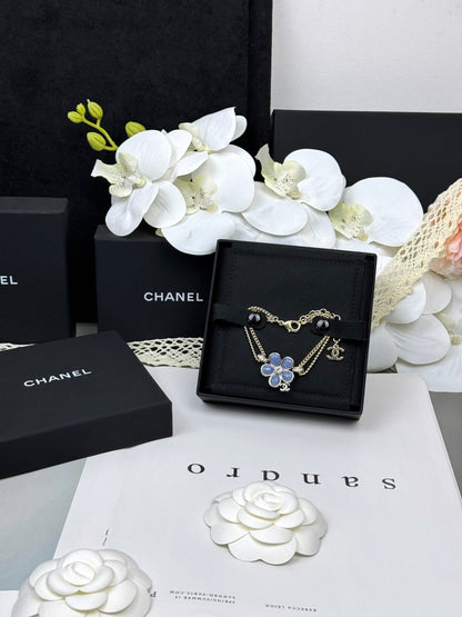 [⭐Luxery]VOLTE New Blue Floral Double-Layer Bracelet
