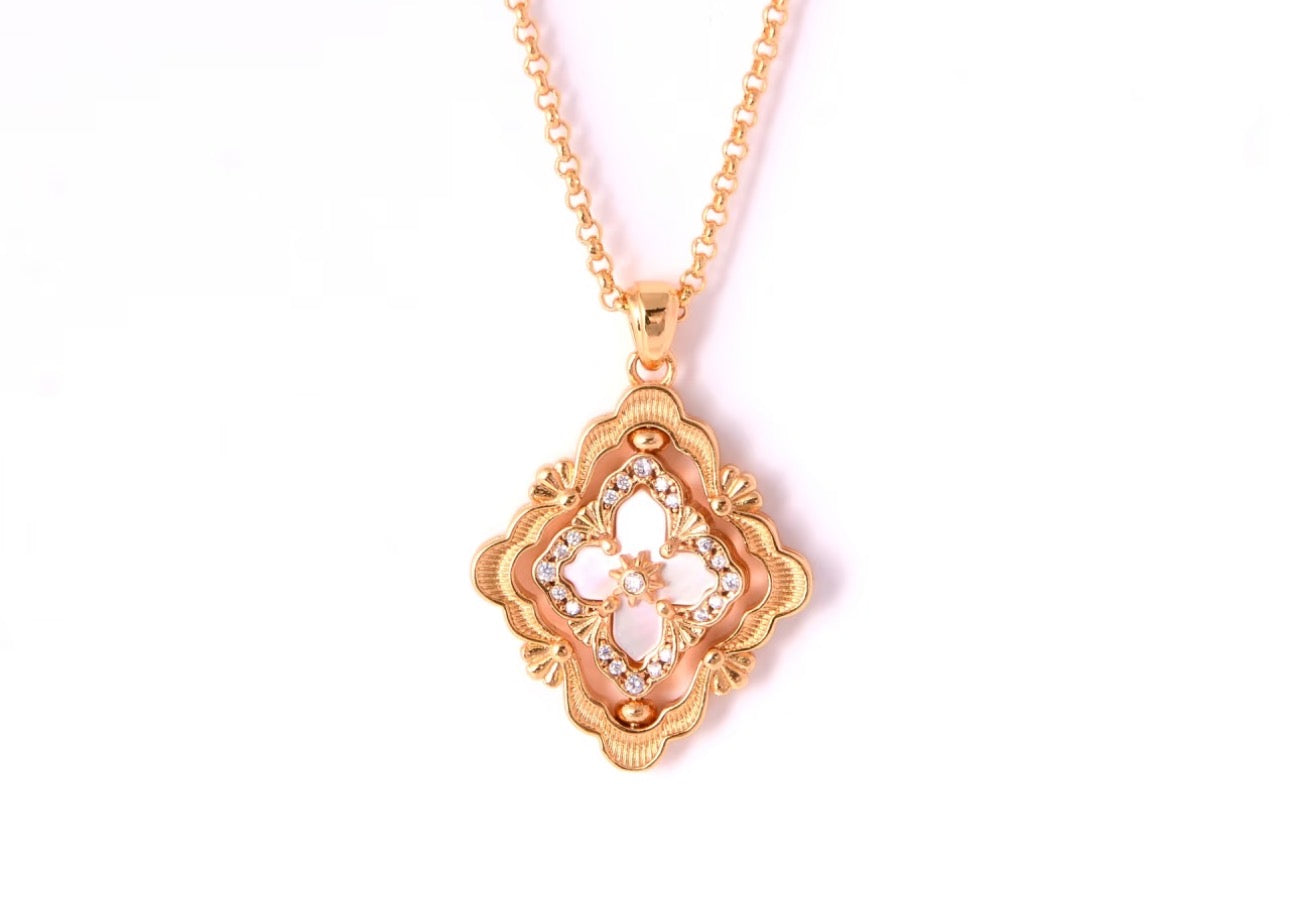 [⭐Luxery] B.C.L ENAMEL ROTATING SINGLE-DIAMOND NECKLACE（Various colors）