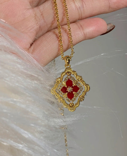 [⭐Luxery] B.C.L ENAMEL ROTATING SINGLE-DIAMOND NECKLACE（Various colors）