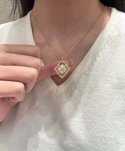 [⭐Luxery] B.C.L ENAMEL ROTATING SINGLE-DIAMOND NECKLACE（Various colors）