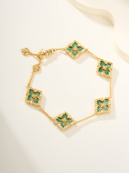 [⭐Luxery]B.C.L ENAMELED Five-Flower Bracelet（Various Colors)
