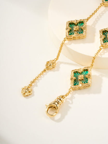 [⭐Luxery]B.C.L ENAMELED Five-Flower Bracelet（Various Colors)