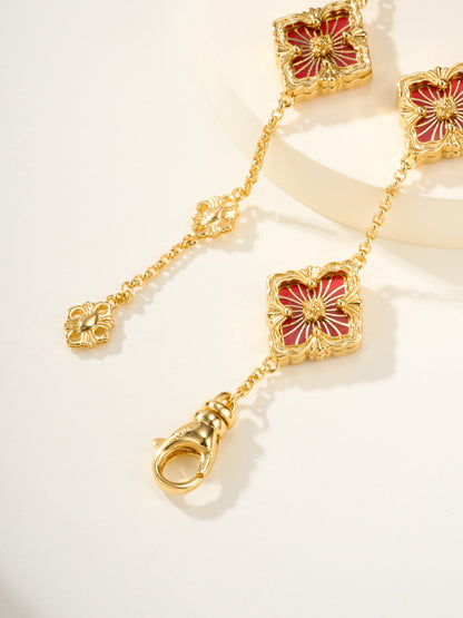 [⭐Luxery]B.C.L ENAMELED Five-Flower Bracelet（Various Colors)