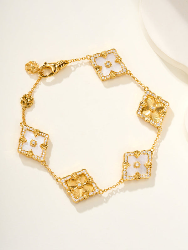 [⭐Luxery]B.C.L ENAMELED Five-Flower Bracelet（Various Colors) BIG SIZE