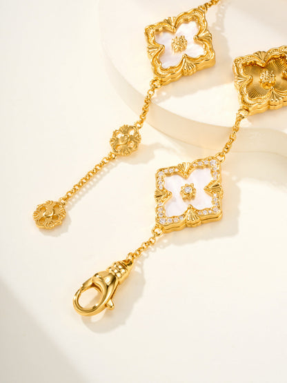 [⭐Luxery]B.C.L ENAMELED Five-Flower Bracelet（Various Colors) BIG SIZE