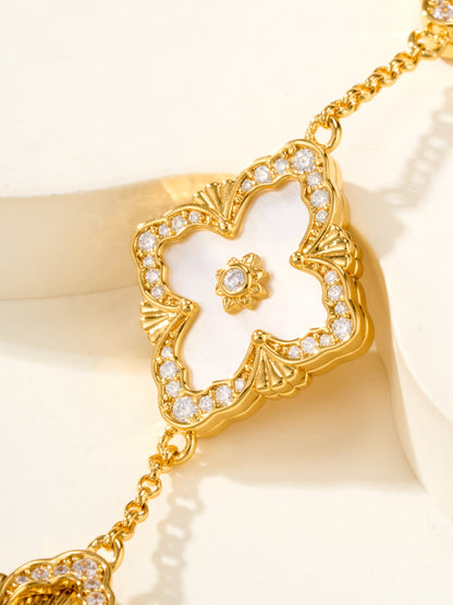 [⭐Luxery]B.C.L ENAMELED Five-Flower Bracelet（Various Colors) BIG SIZE