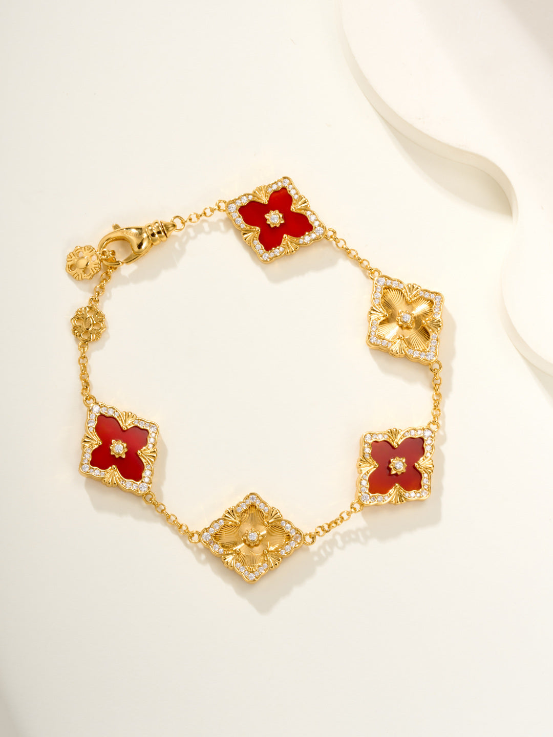[⭐Luxery]B.C.L ENAMELED Five-Flower Bracelet（Various Colors) BIG SIZE