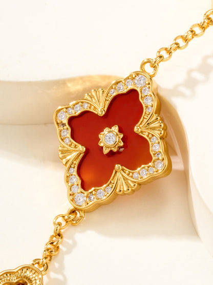 [⭐Luxery]B.C.L ENAMELED Five-Flower Bracelet（Various Colors) BIG SIZE