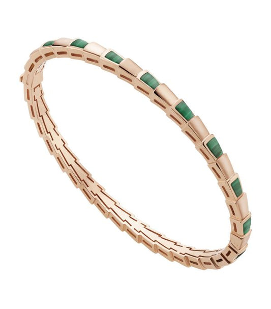 [⭐Luxery]SERPENTI BRACELET PINK GOLD MALACHITE