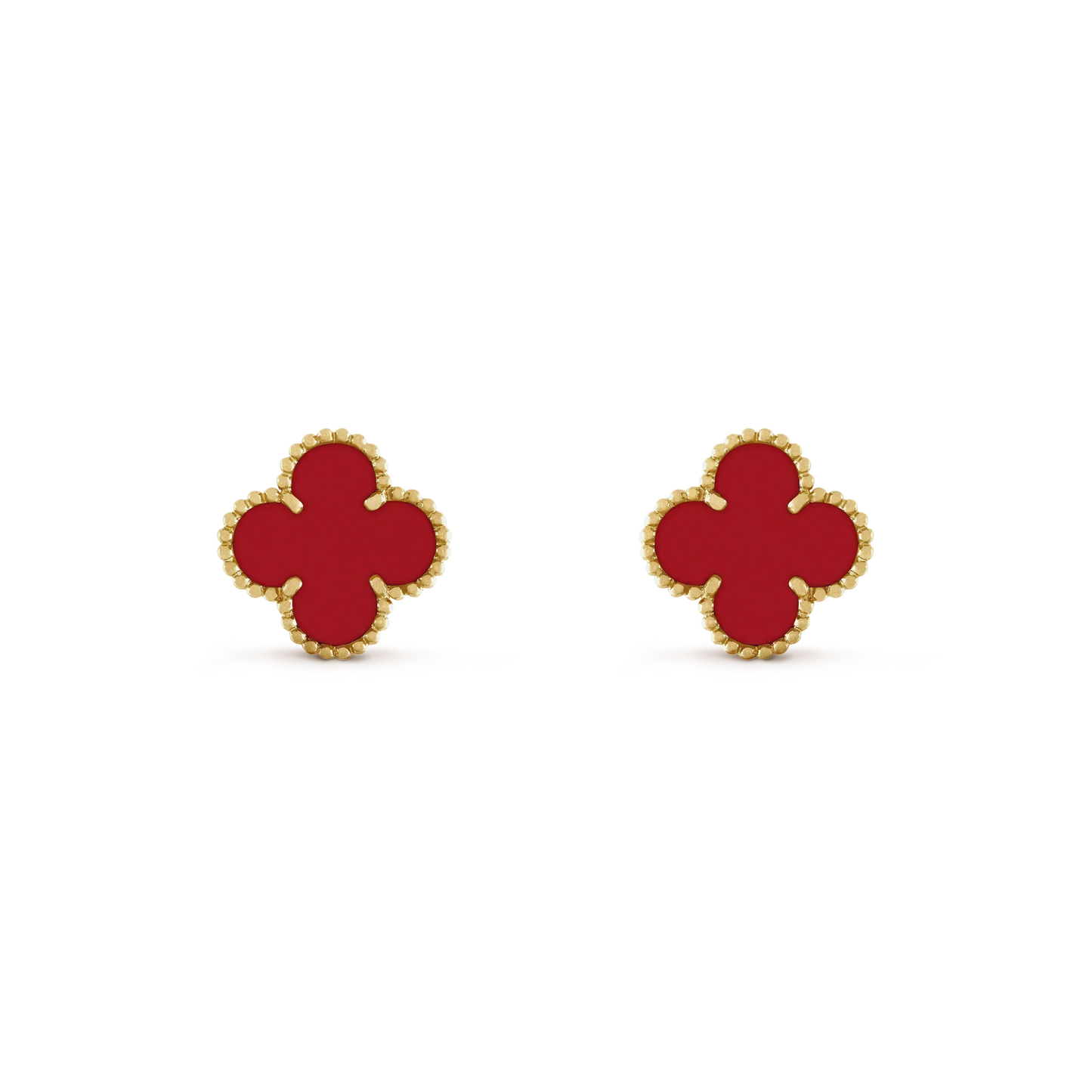 [⭐Luxery]CLOVER MINI 9.5MM CARNELIAN EARRINGS