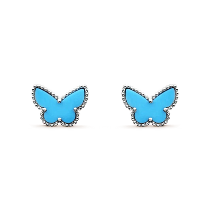 [⭐Luxery]BUTTERFLY TURQUOISE EARRINGS SILVER