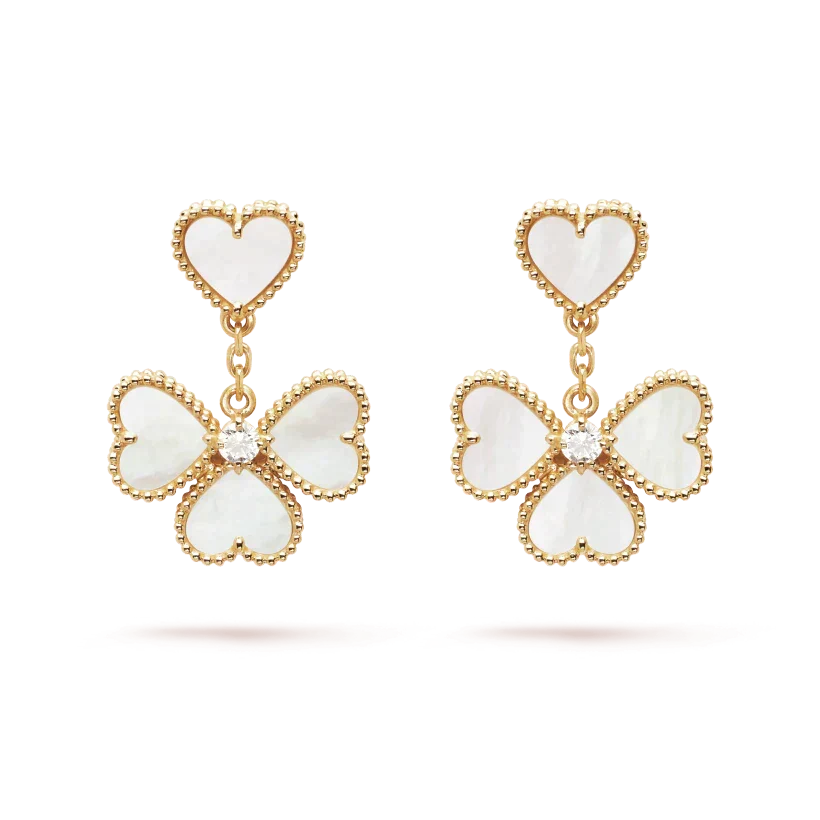 [⭐Luxery]CLOVER SWEET WHITE MOP EARRINGS