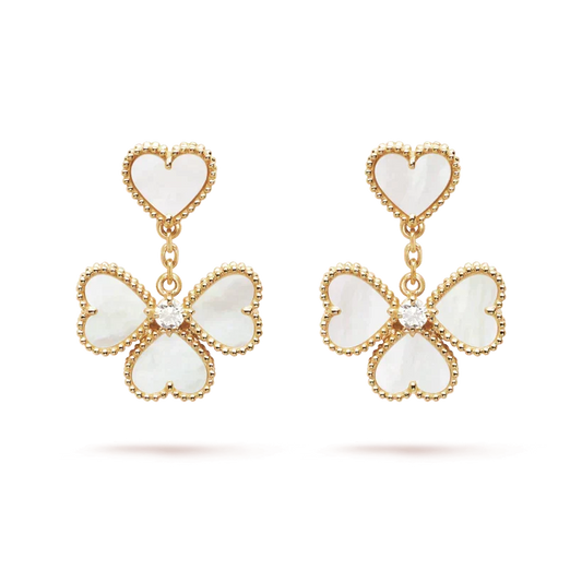 [⭐Luxery]CLOVER SWEET WHITE MOP EARRINGS