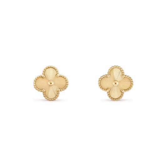 [⭐Luxery]CLOVER MINI 9.5MM LASER EARRINGS