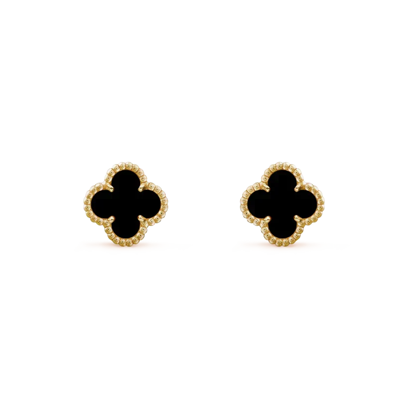 [⭐Luxery]CLOVER MINI 9.5MM BLACK MOP EARRINGS