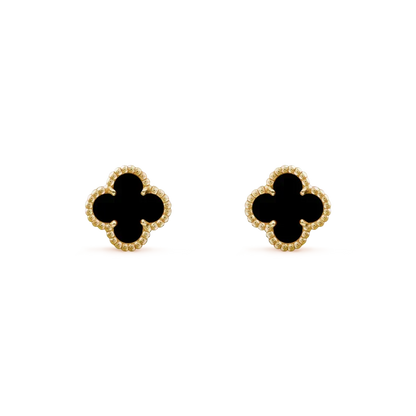 [⭐Luxery]CLOVER MINI 9.5MM BLACK MOP EARRINGS