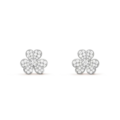 [⭐Luxery]CLOVER COMOS DIAMOND EARRINGS SILVER