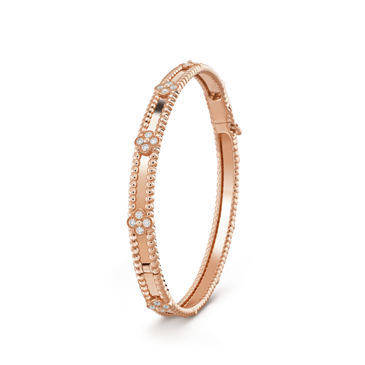 [⭐Luxery]CLOVER BRACELET 4MM DIAMONDS
