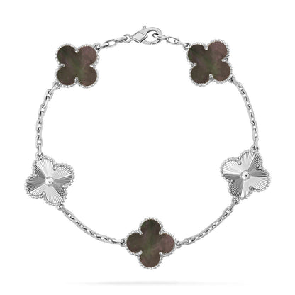[⭐Luxery] CLOVER 5 MOTIF GRAY MOP BRACELET COLLECTION