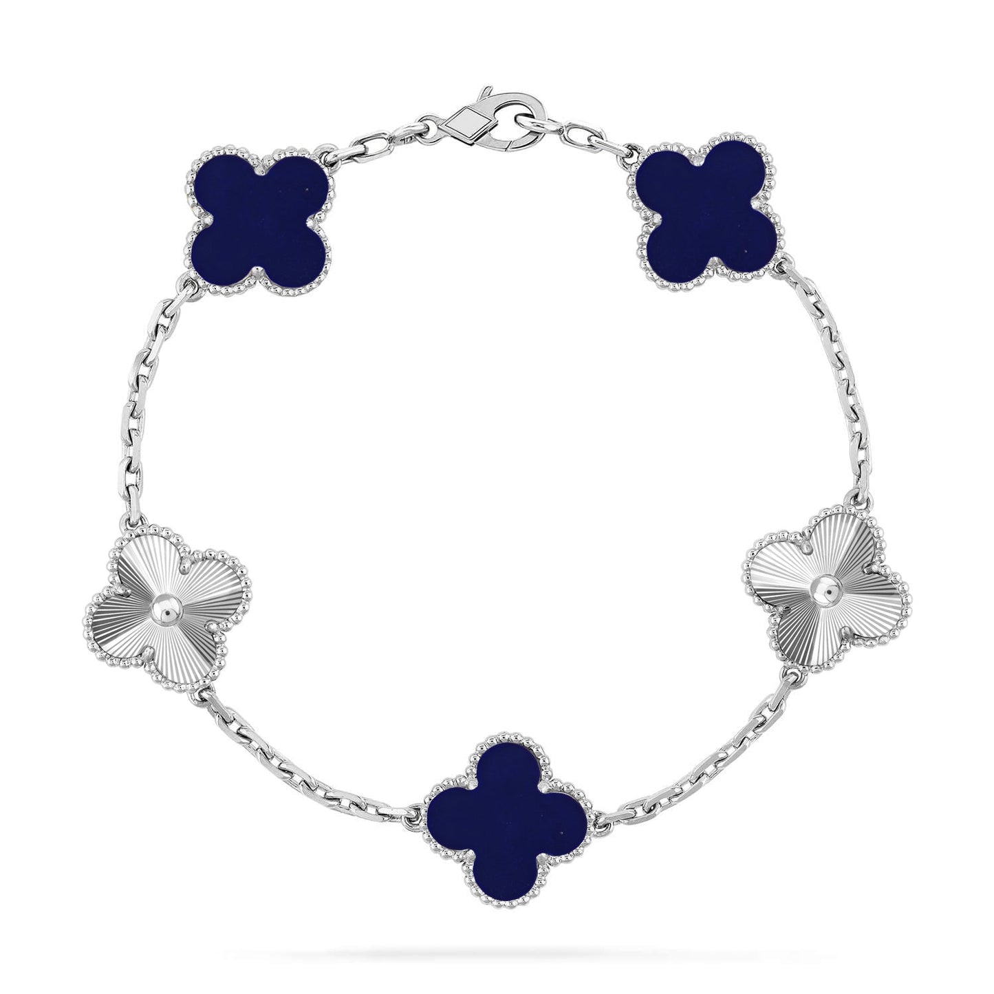 [⭐Luxery]CLOVER 5 MOTIF LAPIS LAZULI BRACELET COLLECTION