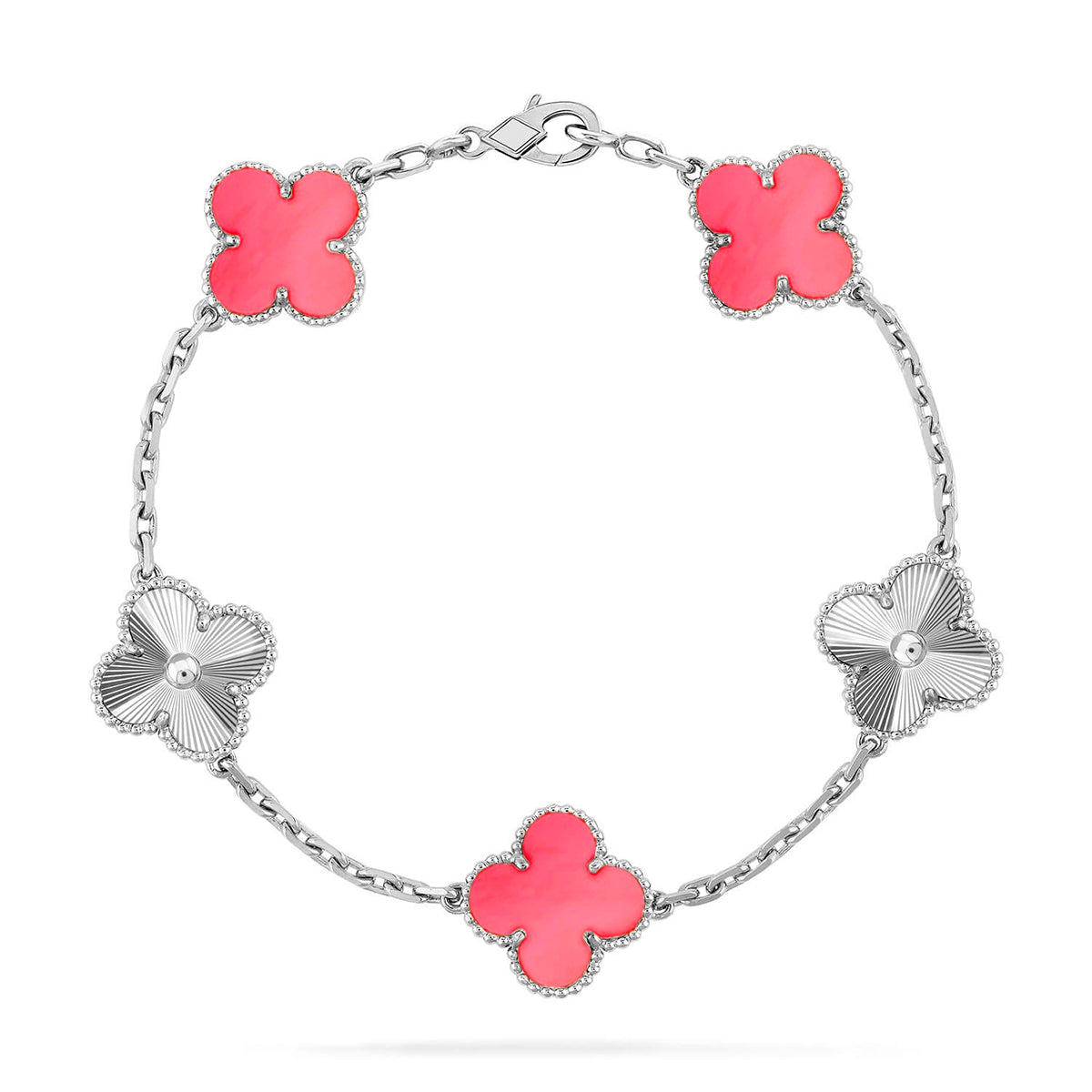 [⭐Luxery] CLOVER 5 MOTIFS  PINK MOP BRACELET COLLECTION