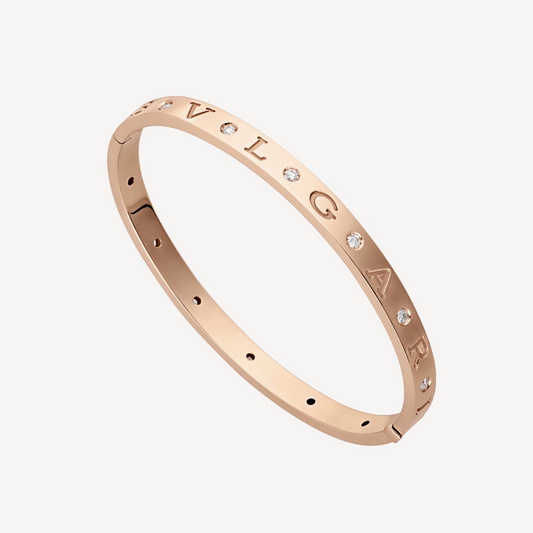 [⭐Luxery]ZERO 1 PINK GOLD 12 DIAMONDS BRACELET