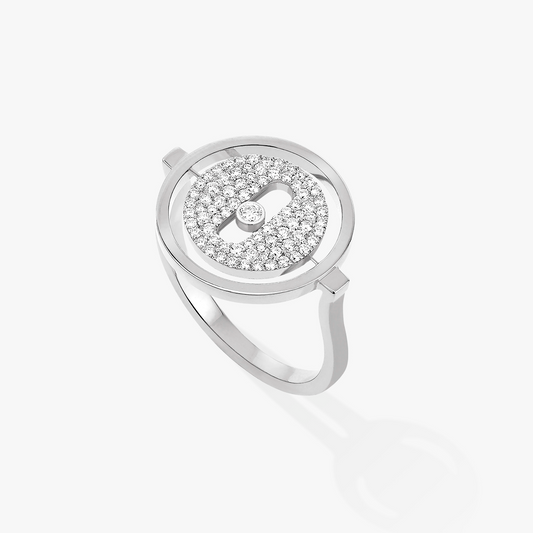 [⭐Luxery]Demo MOVE PAVED SILVER DIAMOND RING