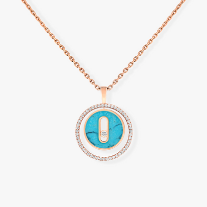 [⭐Luxery]Demo MOVE 1 DIAMOND TURQUOISE PINK GOLD DIAMOND NECKLACE