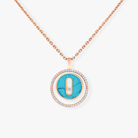 [⭐Luxery]Demo MOVE 1 DIAMOND TURQUOISE PINK GOLD DIAMOND NECKLACE