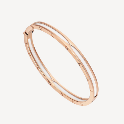 [⭐Luxery]ZERO 1 PINK GOLD WITH WHITE CERAMIC BRACELET