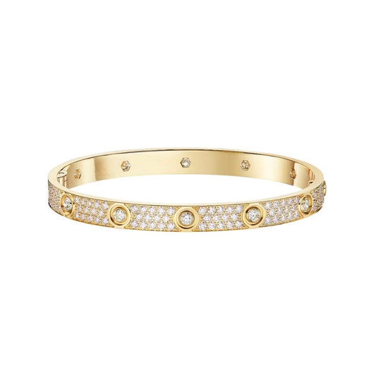 [⭐Luxery]LOVE BRACELET 6.1MM DIAMOND-PAVED 10 BIG DIAMONDS