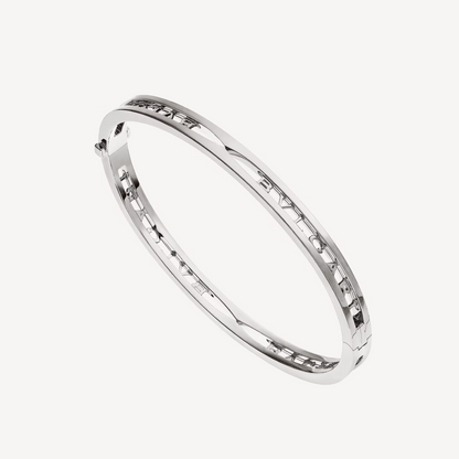 [⭐Luxery]ZERO 1 SPIRAL LOGO SILVER BRACELET