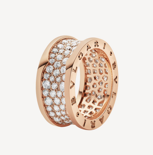 [⭐Luxery]ZERO 1 WITH PAVED DIAMONDS ON THE SPIRAL RING