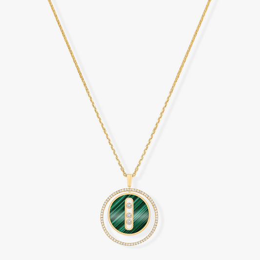 [⭐Luxery]Demo MOVE 3 DIAMOND MALACHITE GOLD DIAMOND NECKLACE