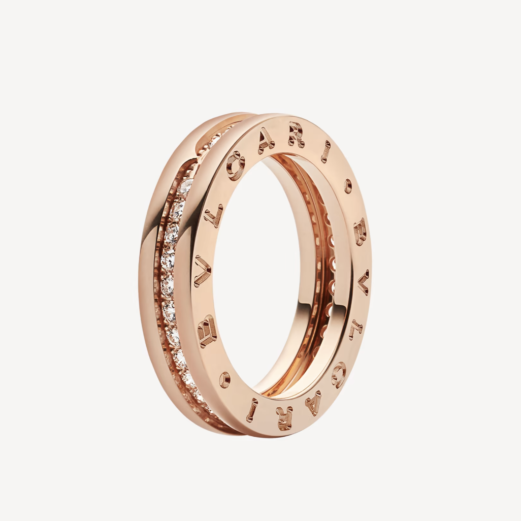 [⭐Luxery]ZERO 1 ONE-BAND PAVED DIAMONDS ON THE SPIRAL RING