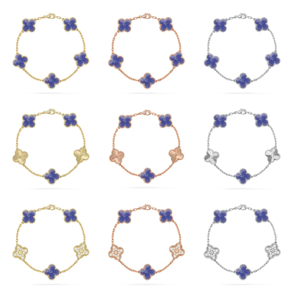 [⭐Luxery]CLOVER 5 MOTIF BLUE VEINS BRACELET COLLECTION