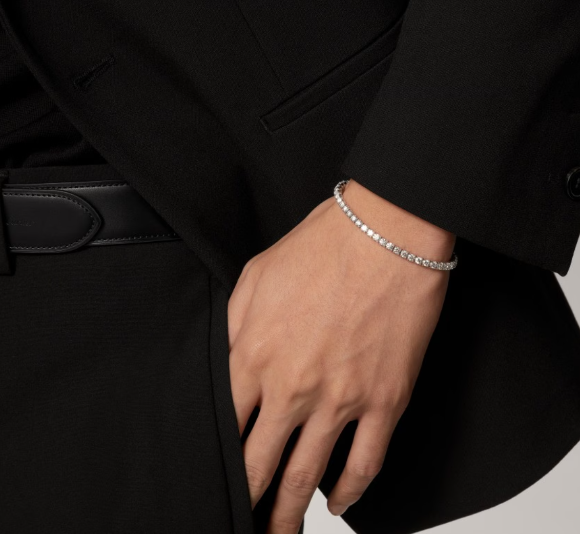 [⭐Luxery]  CLASSIC BASEBALL BRACELAT, 52 DIAMOND