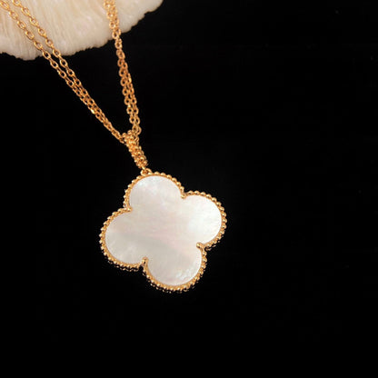 [⭐Luxery]CLOVER 25MM MOP LARGE PENDANT NECKLACE