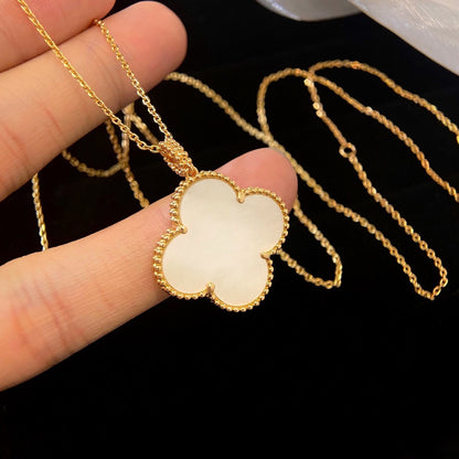 [⭐Luxery]CLOVER 25MM MOP LARGE PENDANT NECKLACE