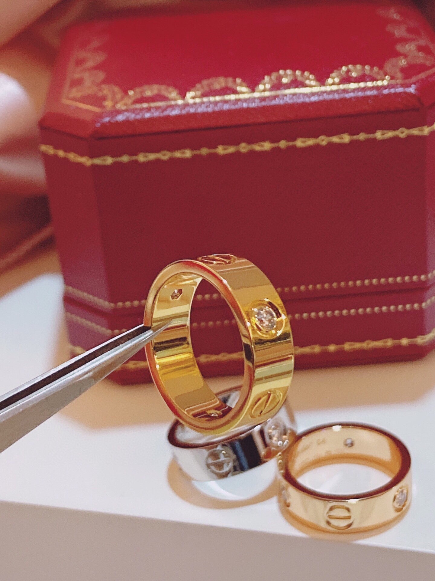 [⭐Luxery]Three-Diamond Ring