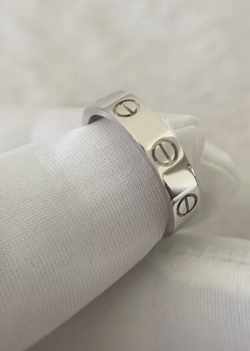 [⭐Luxery]LOVE RING 4MM 1 DIAMOND SILVER