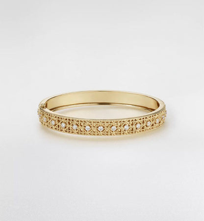 [⭐Luxery]2026 WOVEN-PATTERN BRACELET SET WITH FULL DIAMOND INLAY THREE-COLORS