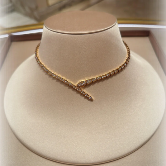[⭐Luxery]NEW！SERPENT DIAMOND NECKLACE