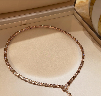 [⭐Luxery]NEW！SERPENT DIAMOND NECKLACE