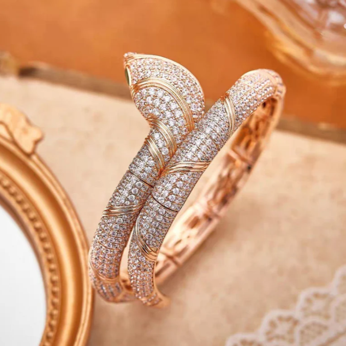 [⭐Luxery]HAUTE COUTURE GOLD SERPENTI BRACELET