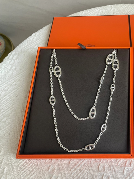 [⭐Luxery]Classic Silver Sweater Chain