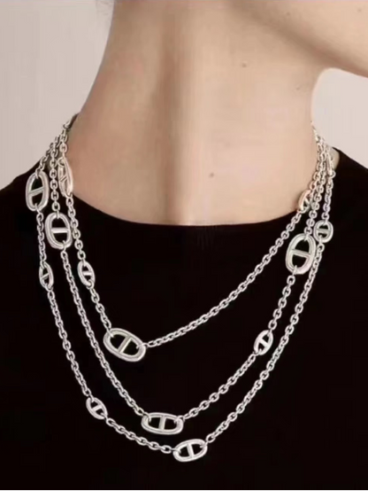 [⭐Luxery]Classic Silver Sweater Chain