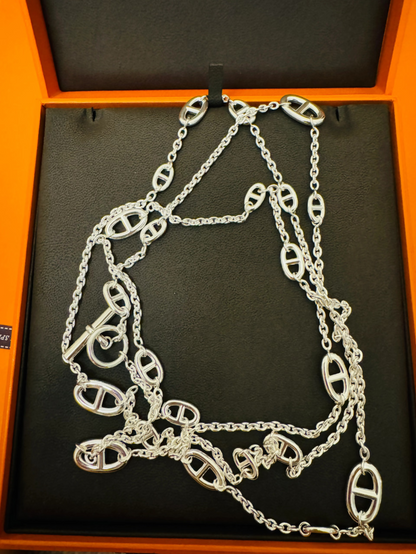 [⭐Luxery]Classic Silver Sweater Chain